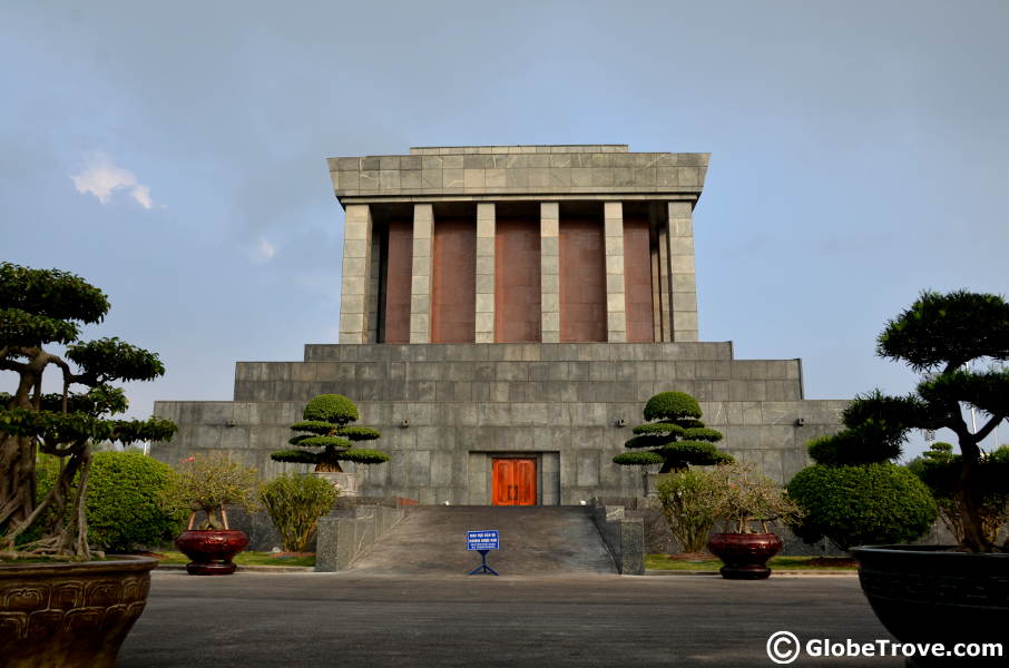Visiting the Ho Chi Minh mausoleum is one of the popular things to do in Hanoi.