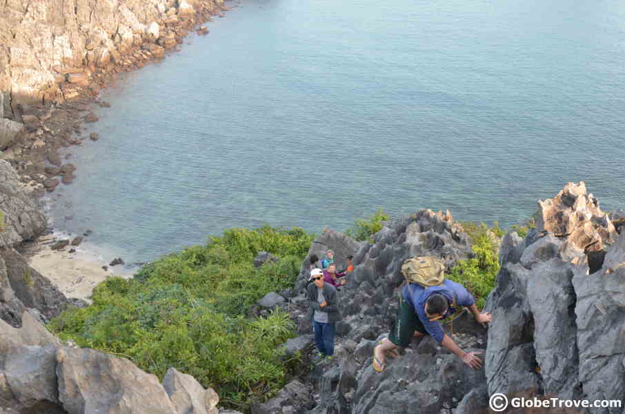 Hiking on Monkey island in Vietnam is as easy as it looks