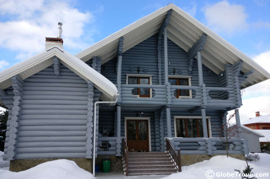 Clear skies are a rarity but the Russian dacha was bathed in the rays of the warm sun that day.