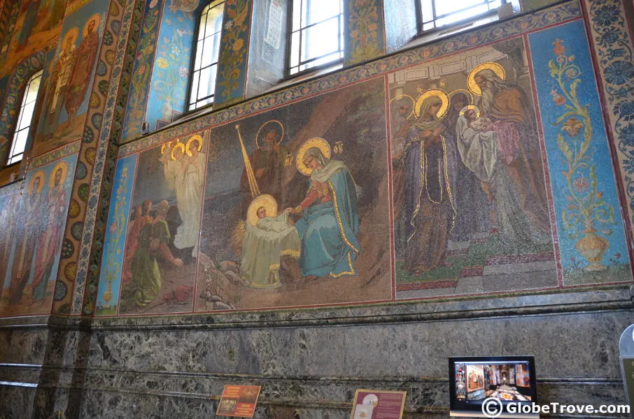 Church of the Savior on Blood Mosaic walls