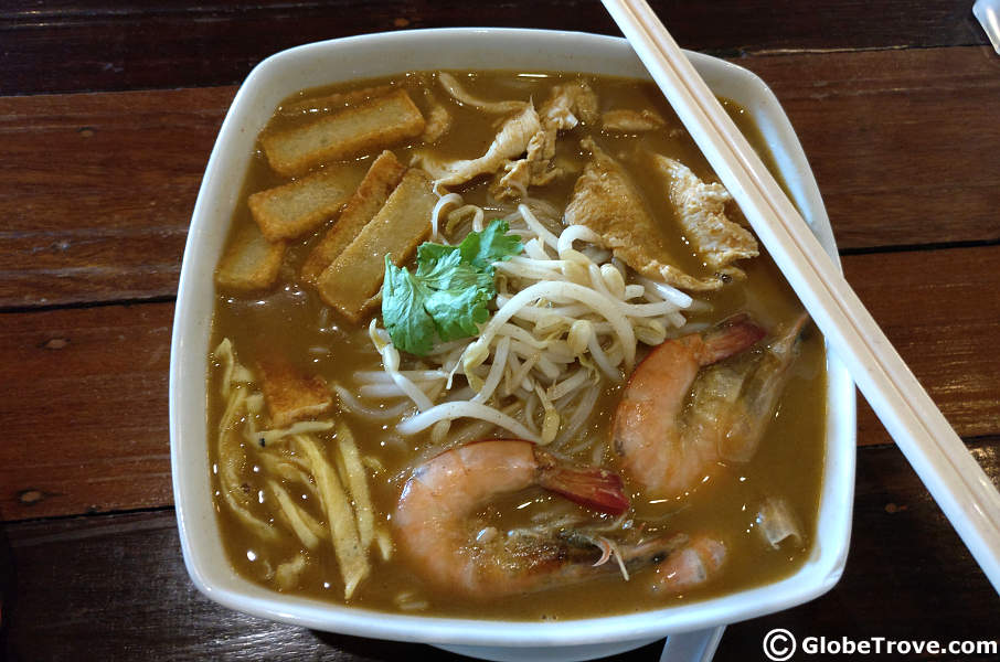 My first Laksa was at Grabbing hands cafe.