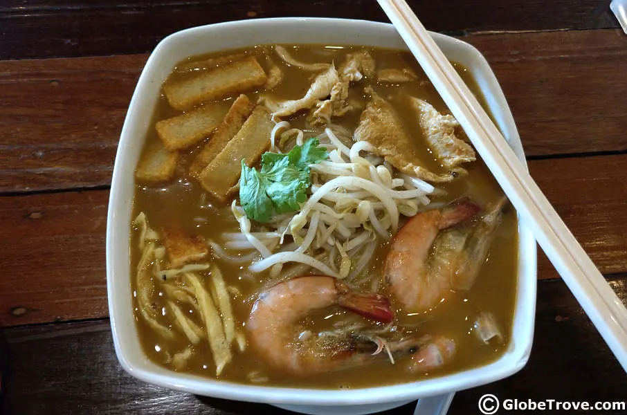 My first Laksa was at Grabbing hands cafe.