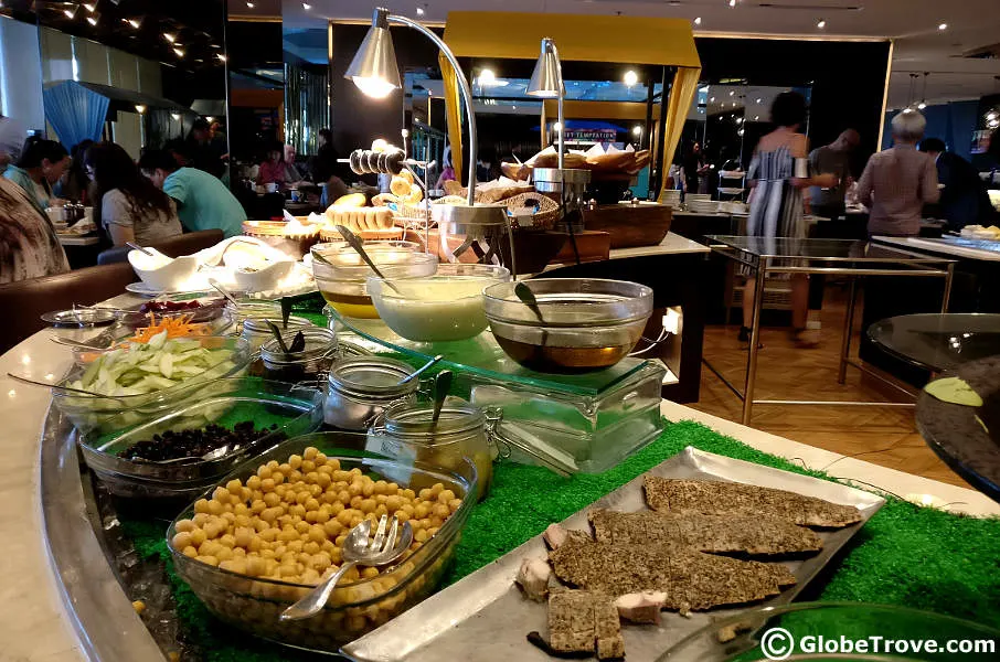 The buffet lunch served up at one of the hotels in Kota Kinabalu