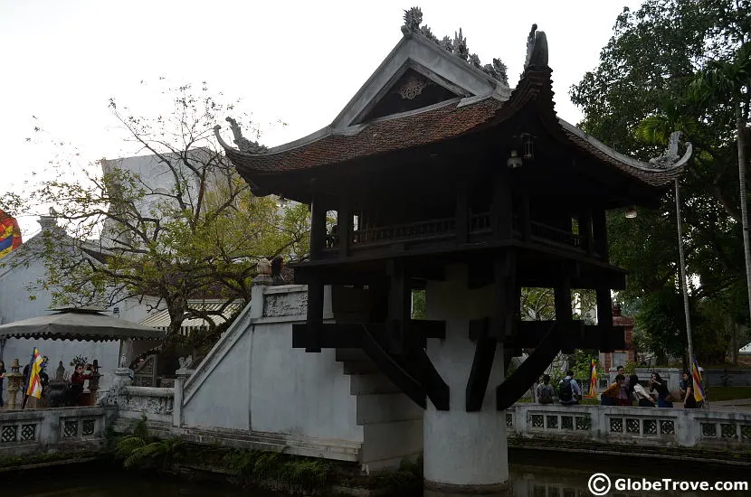 A one pillar pagoda is a great stop on the Hanoi itinerary.