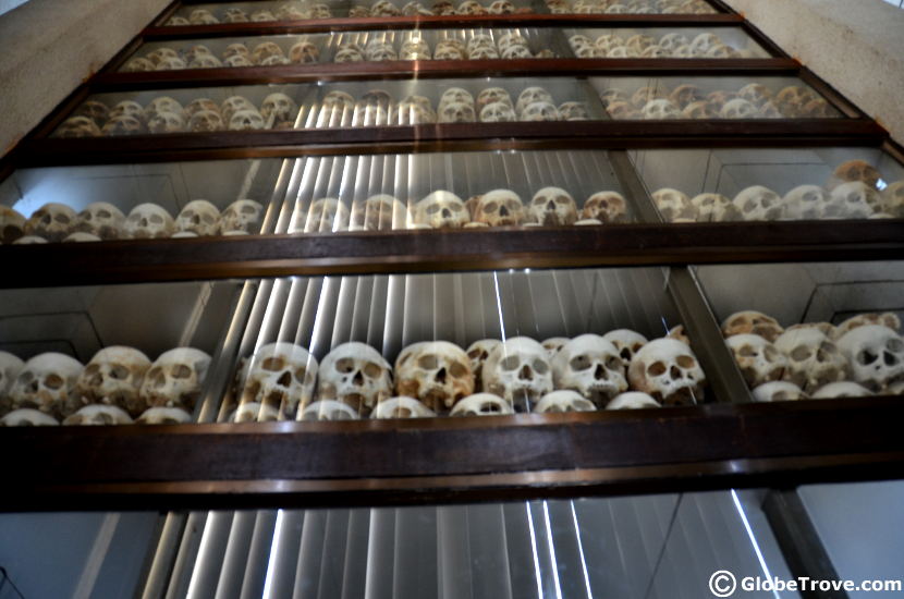 Killing fields monument inside