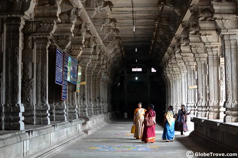 Kanchipuram temples coloumns