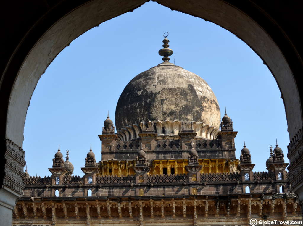 A glimpse of the dome of the Ibrahim Rouza