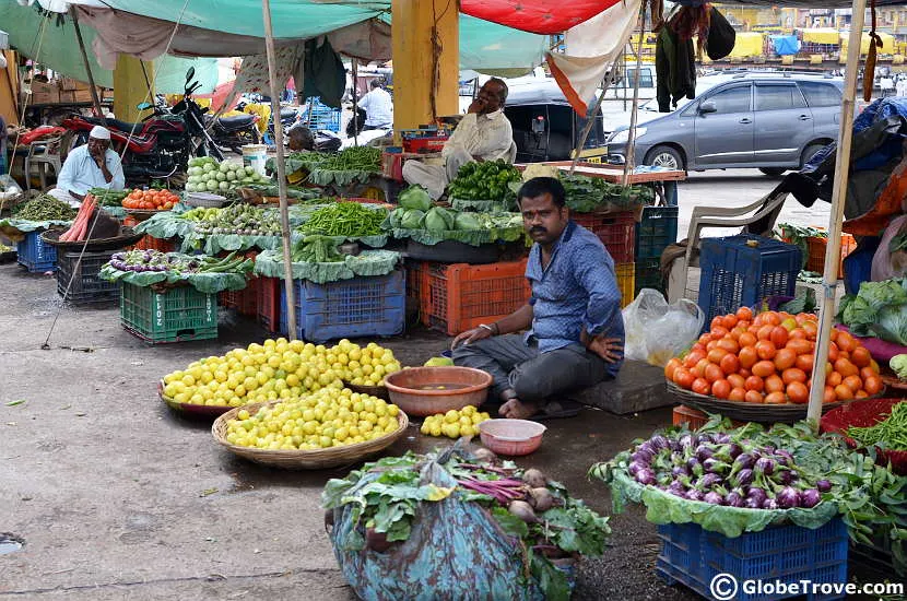 The colorful fruits and vegetables in the market make it a cool place to visit in Nashik.