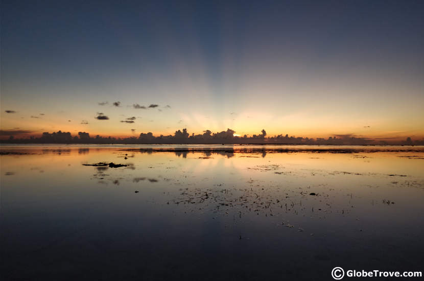 The sunsets in Addu atoll are gorgeous.