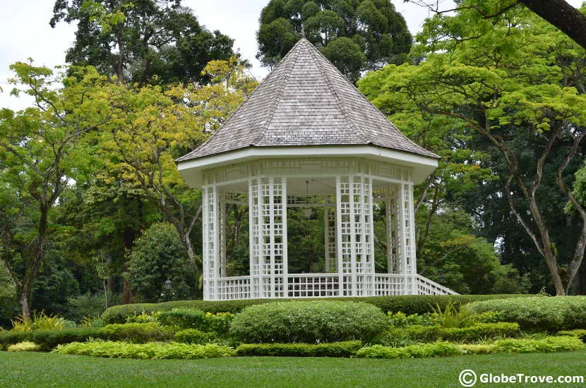 The bandstand area in the Singapore Bonsai garden.