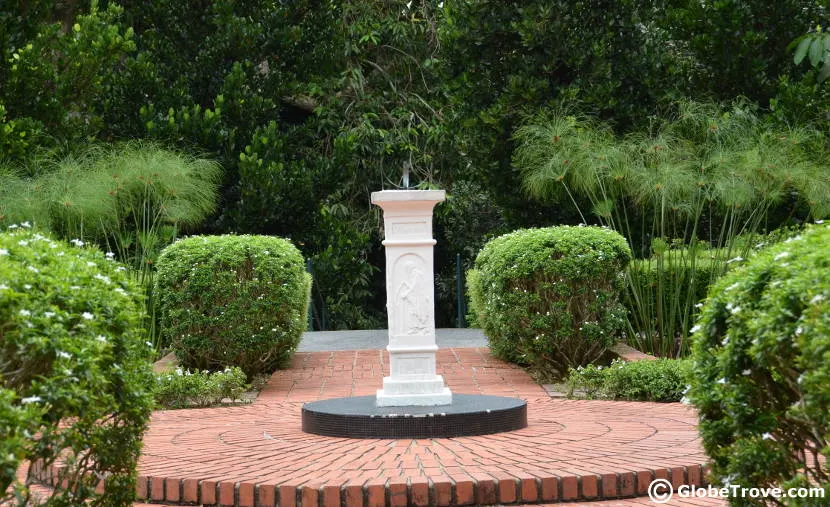 The sundial garden in Singapore Botanic Gardens.