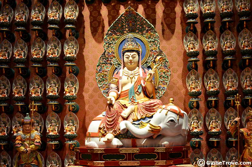 A statue inside the temple.