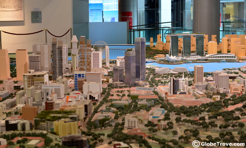 The Central Area Model on the second floor of the Singapore City Gallery.