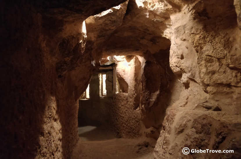 A glimpse of the inside of a pyramids of Egypt in Giza.