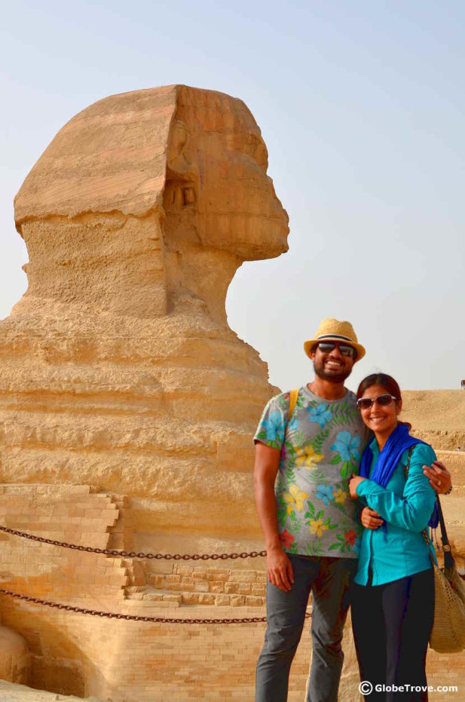 Sphinx at the pyramids of Giza