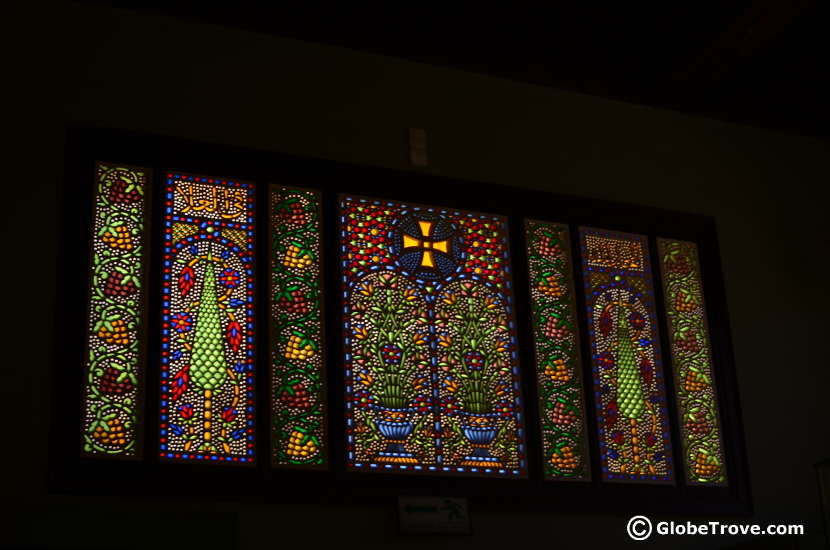 Gorgeous stained glass work in the Coptic museum.