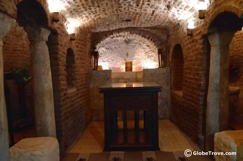 The famous crypt in coptic cairo