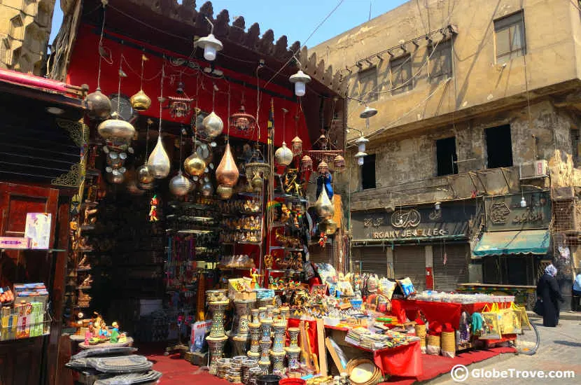 Lamps, trinkets, clothes... Almost anything you could want can be found in Khan El-Khalili market.