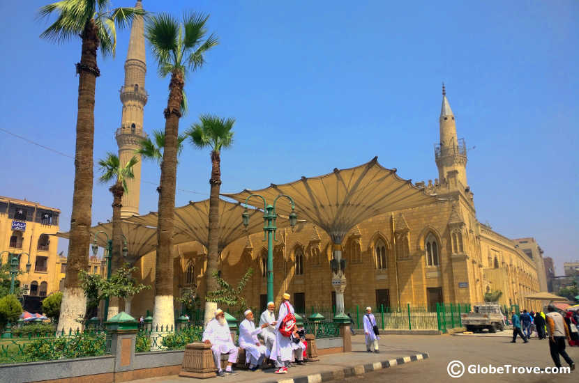 A lazy day outside one of the mosques at Khan el-Khalili market.