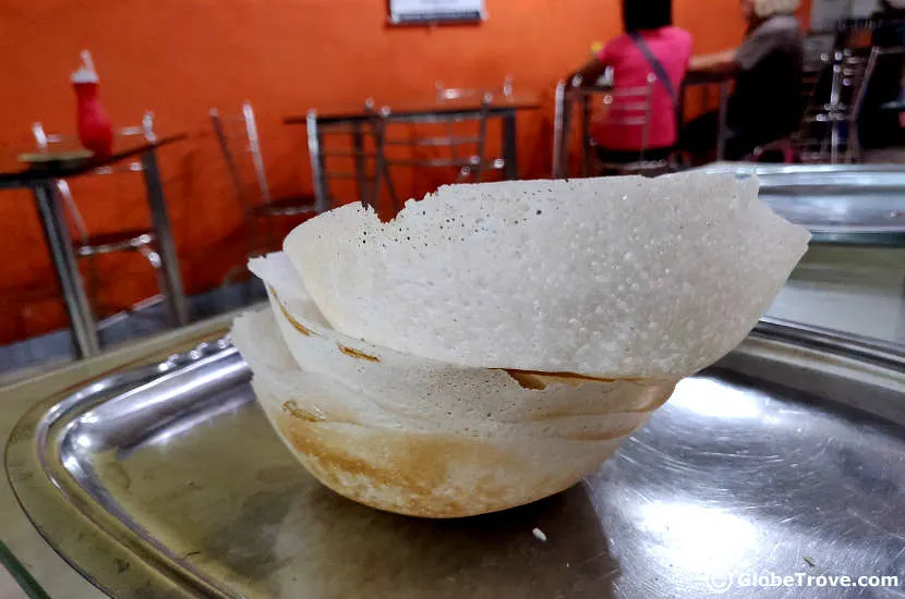 One of the famous items of food in Sri Lanka is hoppers.