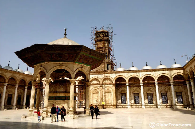 Inside the Mosque of Mohammad Ali in the Saladin Citadel of Cairo.