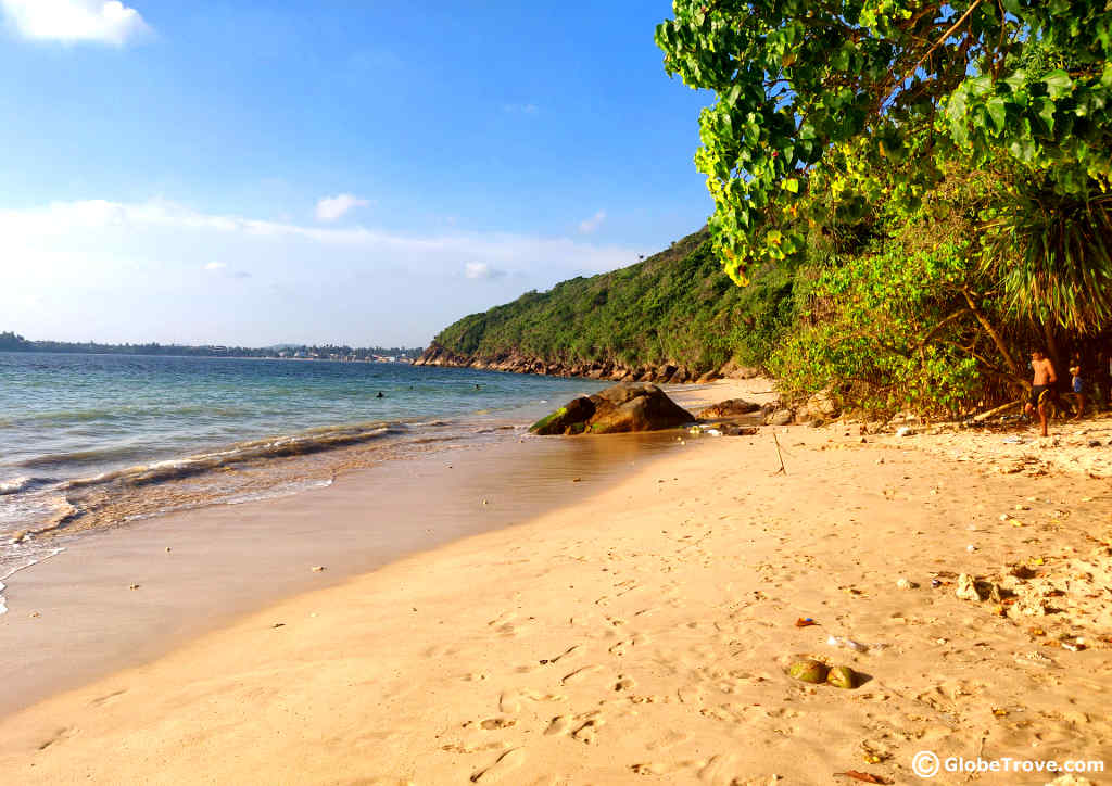 Jungle beach in Unawatuna in Sri Lanka