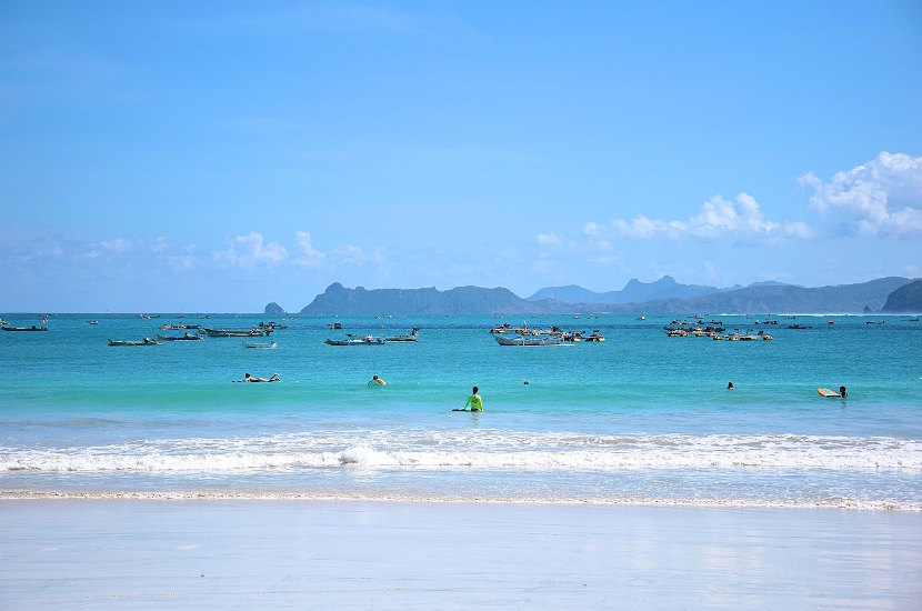 The second popular activity in Kuta Lombok is enjoying the gorgeous beaches.