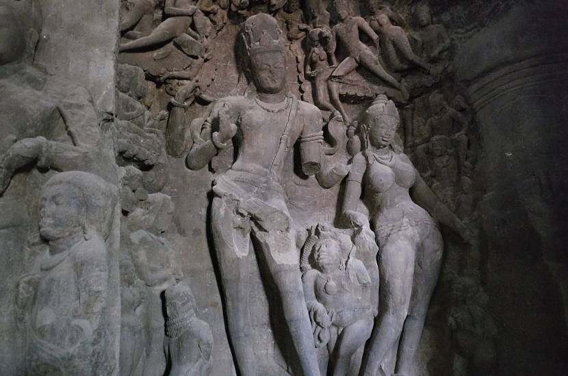Elephanta caves are one of the popular UNESCO heritage sites in India.