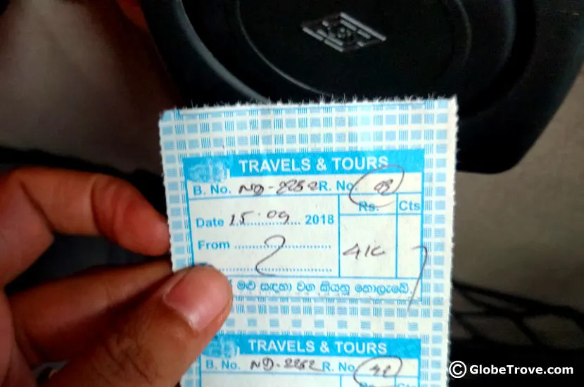 Kandy to Dambulla ticket