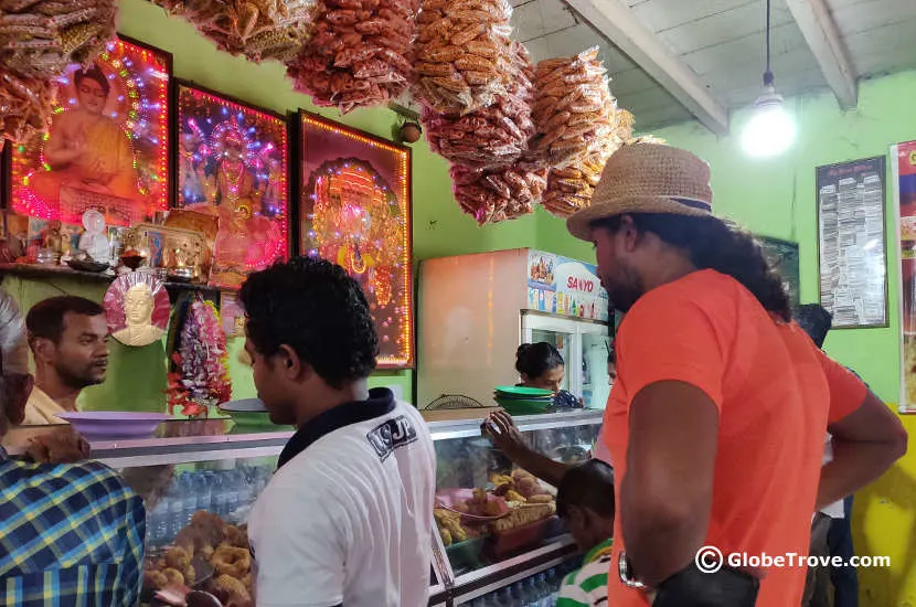 The food stall loaded with snacks on our way from Trincomalee to Colombo.