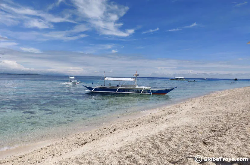 A view of the beach at Balicasag Marine Sanctuary.