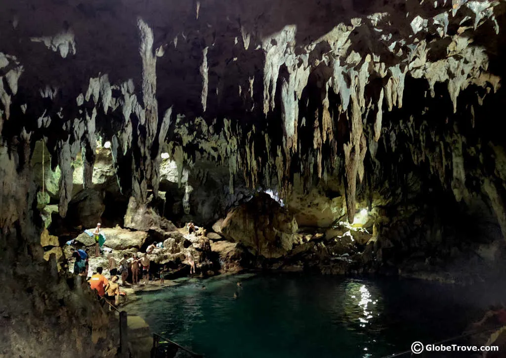 Hinagdanan Cave in Pangalao island