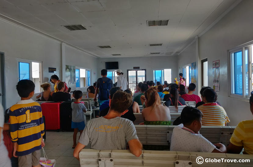 Waiting area at Argao port