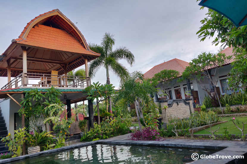 Our slice of paradise where we stayed while visiting thousand islands view point on Nusa Penida