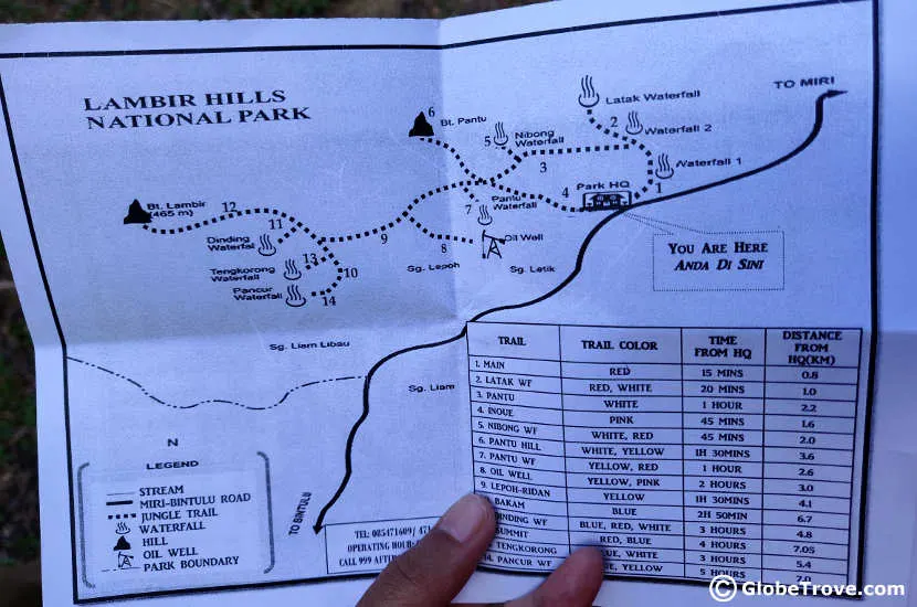 Lambir Hills National Park map