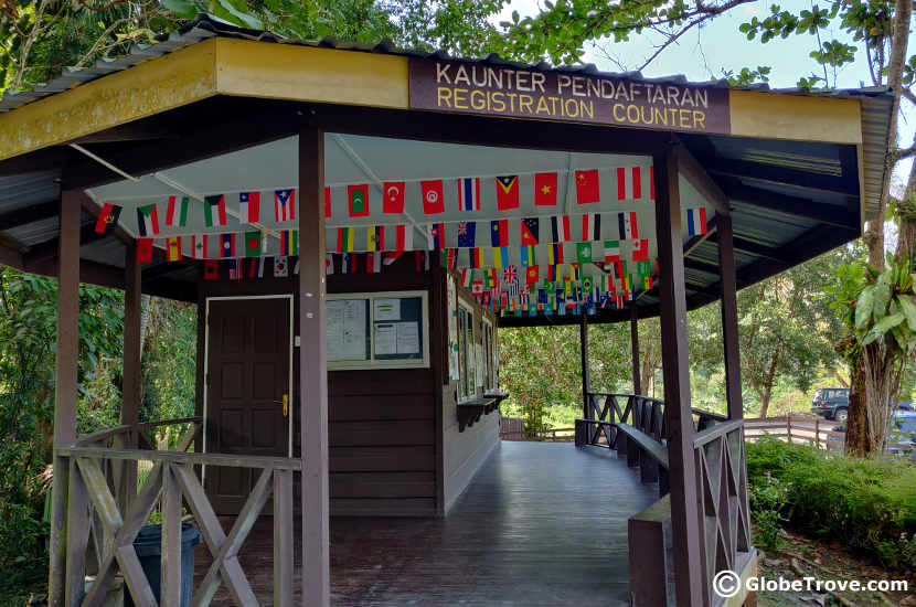 Lambir Hills National Park registration counter