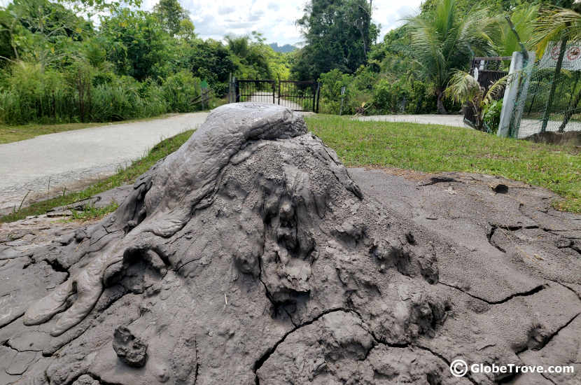 One of the mud volcanoes at Kampung Meritam.
