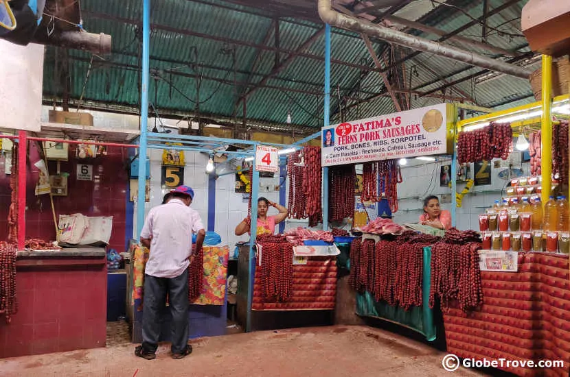 Meat stalls in the Margao market
