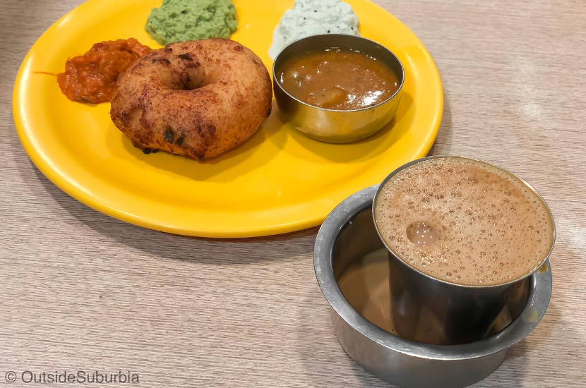 South Indian coffee is one of the Indian street food items that pairs well with a lot of other items.