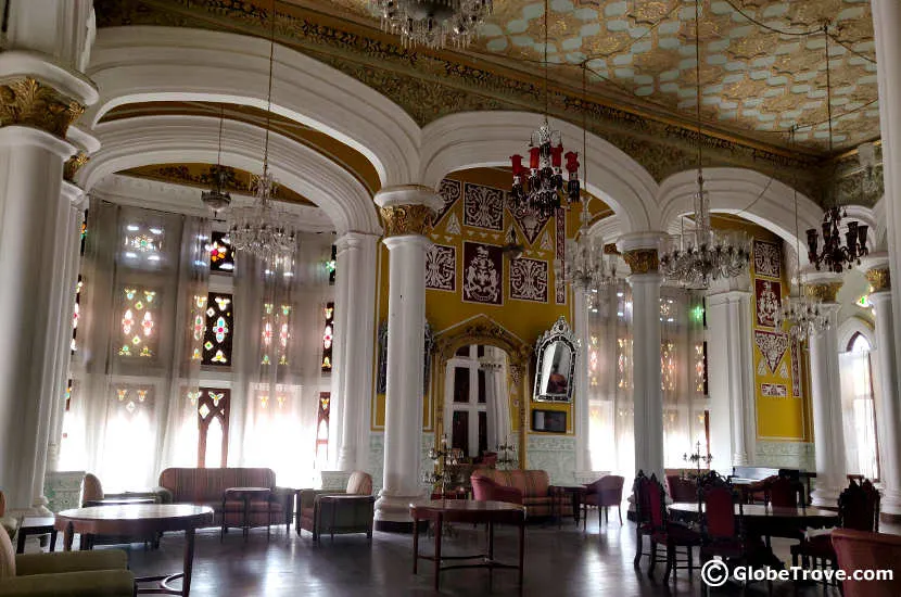 Entertaining royalty in the Bangalore palace.