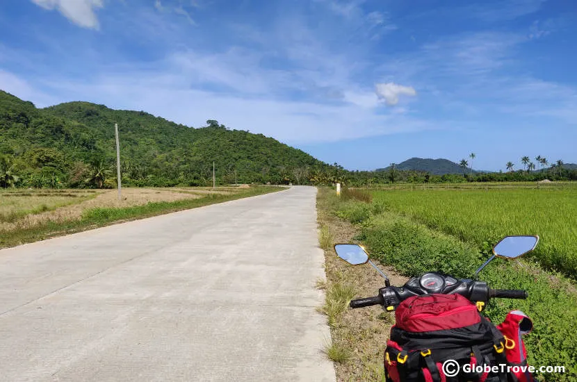 We chose to ride a motorbike to Sibaltan.