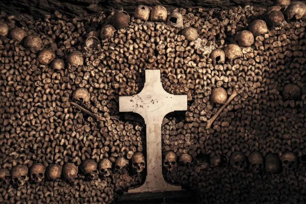The catacombs of Paris definitely qualifies as one of the unusual locations in Paris.