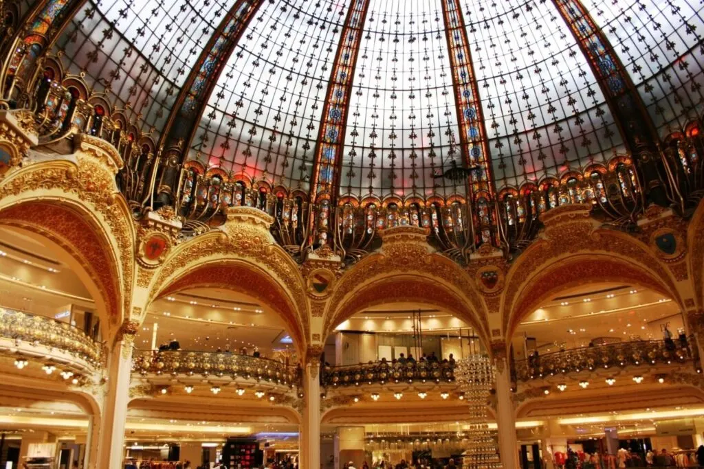 For anyone who loves shopping, the Galeries Lafayette is a perfect stop on a rainy day in Paris.