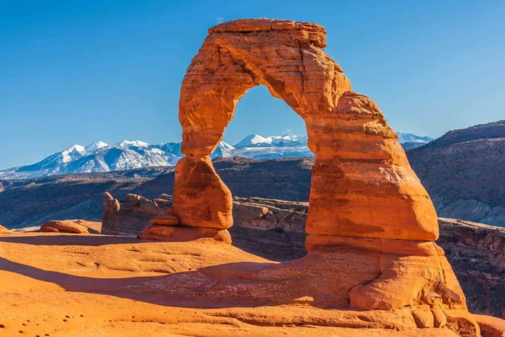 Arches National Park is one of the popular favourites to spend February in the USA.