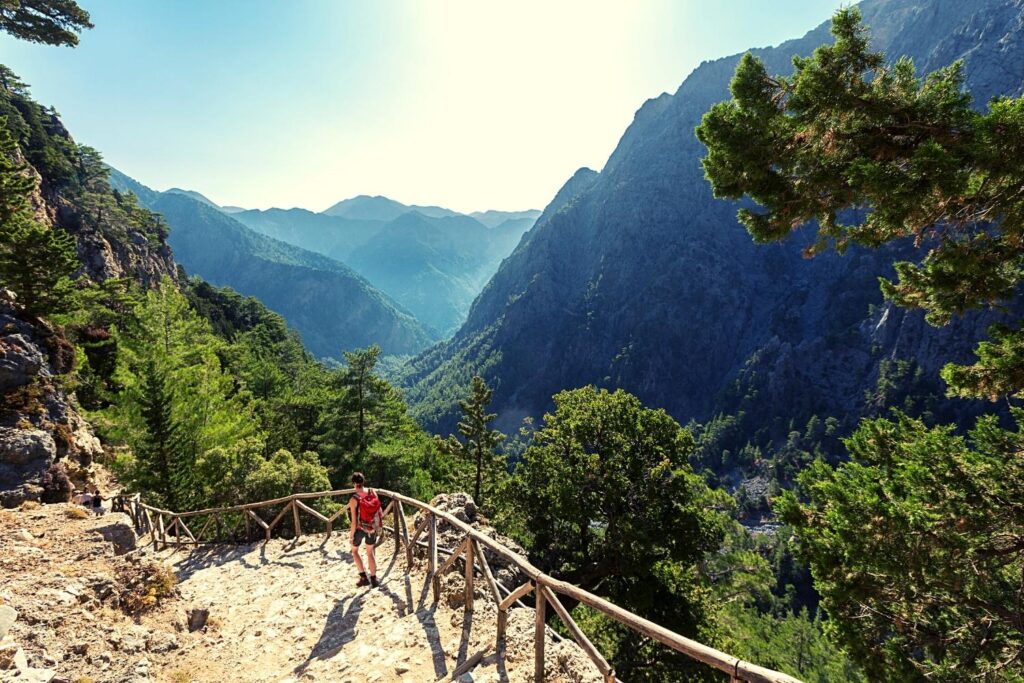 Hiking the trails of Samaria Gorge is one of the popular things to do in Crete.