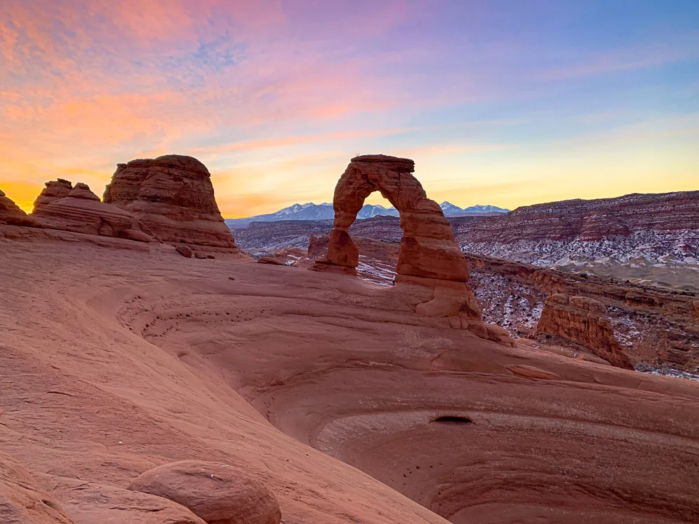 The Arches National Park is a popular place to spend June in the USA.