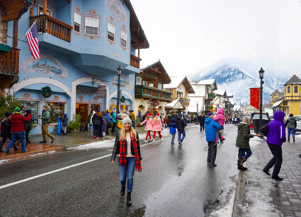 Leavenworth is one of the fun cool weather destinations to spend Christmas in the USA.