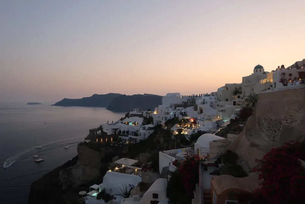 Santorini is an epic destination to spend February in Europe.