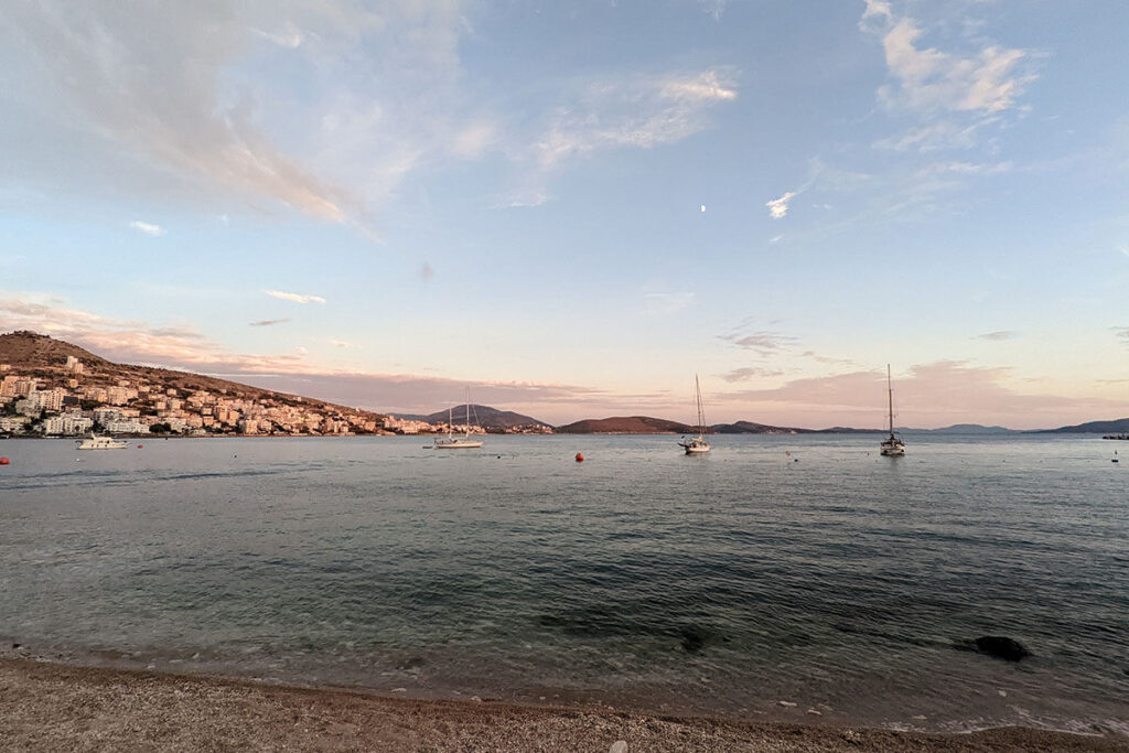 Saranda is a lovely spot in Albania to spend February in Europe.