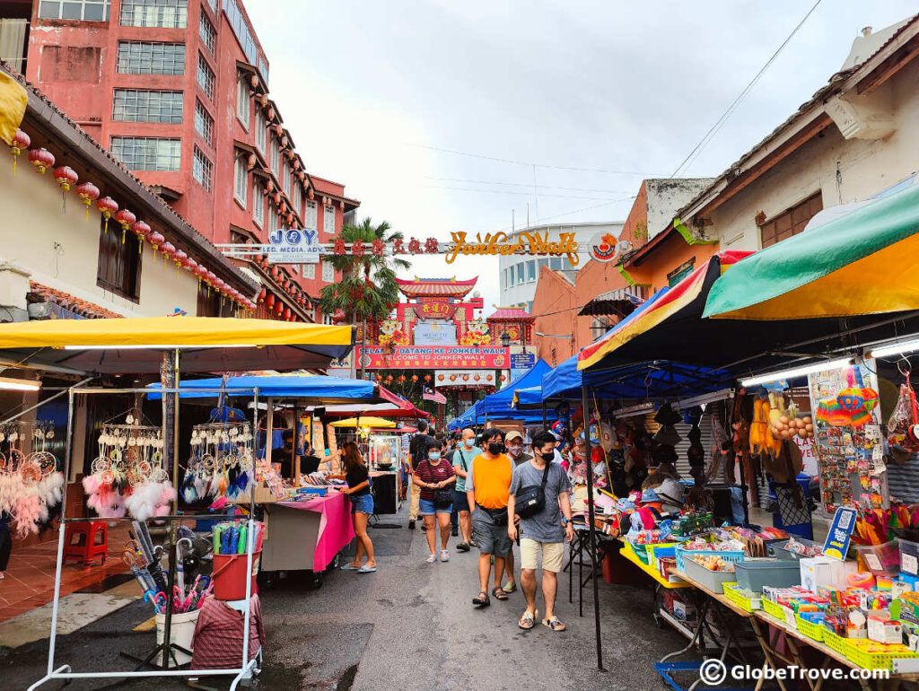 Jonker street night market is a great place for restaurants too!